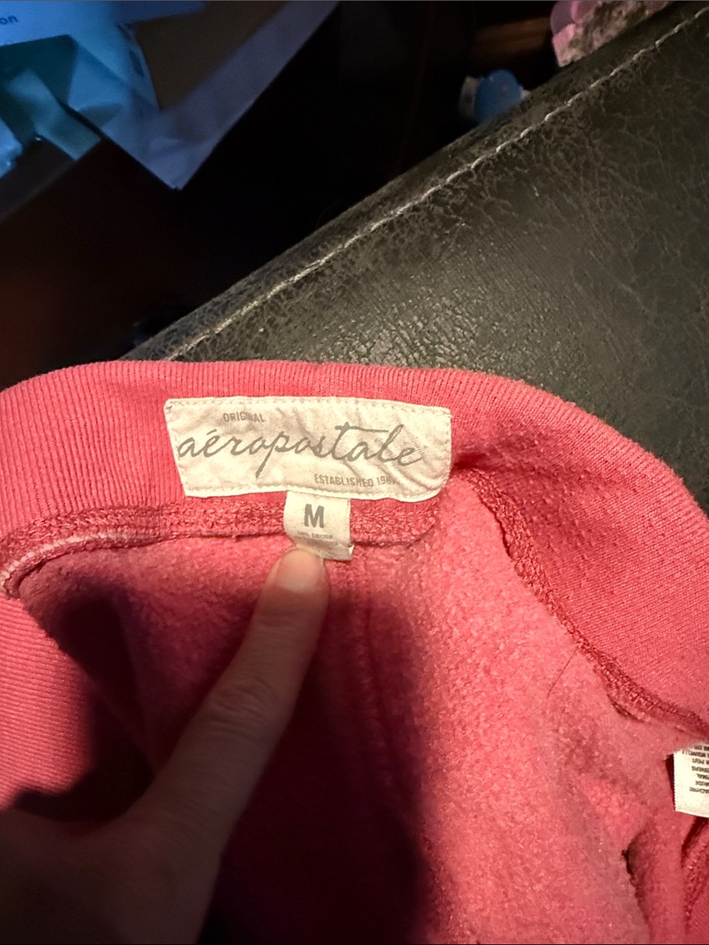 Aeropostale Bright Pink Girls' Jogger Sweatpants - Picture 3 of 4